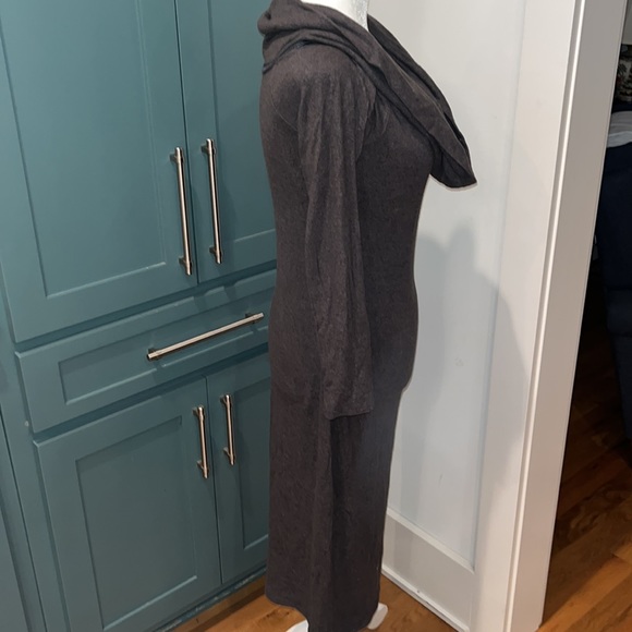 NWT Chelsea28 Off The Shoulder Long Sleeve Midi Dress Grey Dark Charcoal Heather - Picture 6 of 8